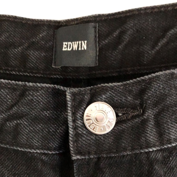 Edwin Jeans Anderson Ankle Jean 90s Relaxed Record Black 34 - Picture 2 of 9